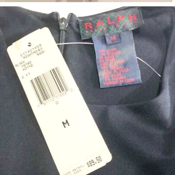 NWT Vintage Ralph Lauren “Night Moves” Mesh Waist Black Dress – Size M - Picture 4 of 4